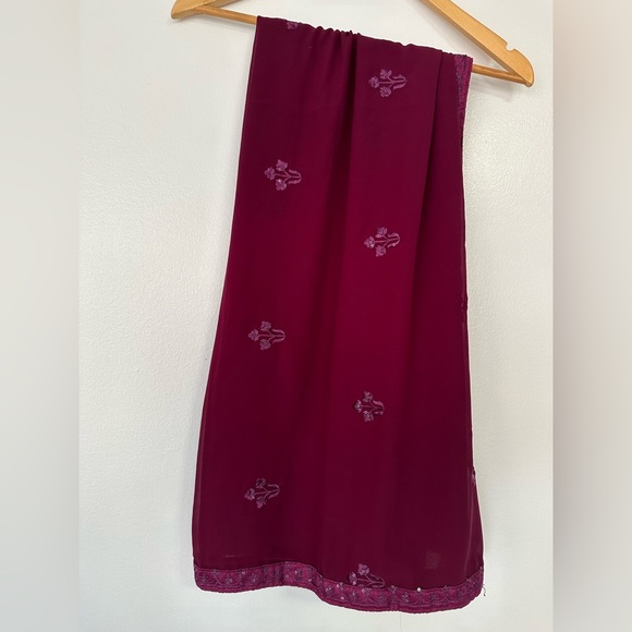 Burgundy Anarkali Gown - Picture 2 of 2